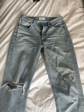 AGOLDE Men's Light Blue Distressed Jeans